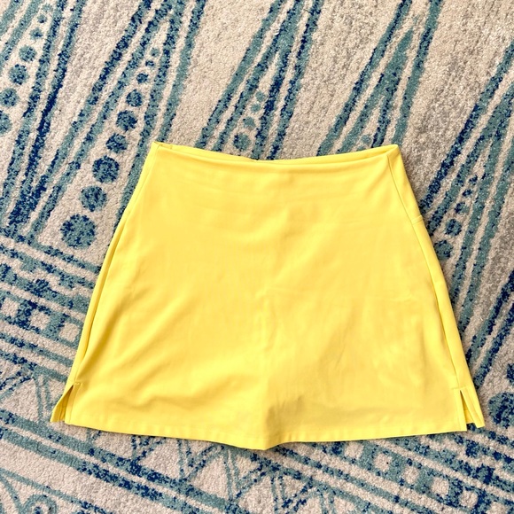 SOLD Girlfriend Collective Skort in Lemon - Picture 7 of 9